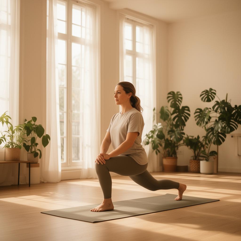 Person practicing wellness in natural light